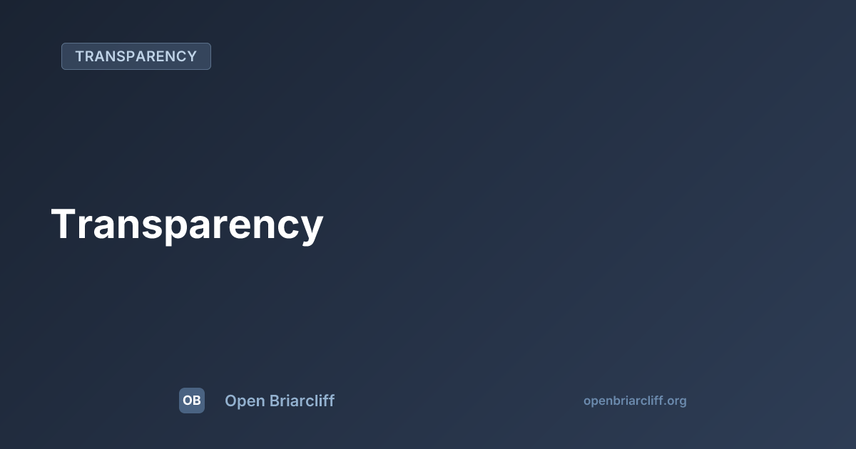 Transparency | Open Briarcliff